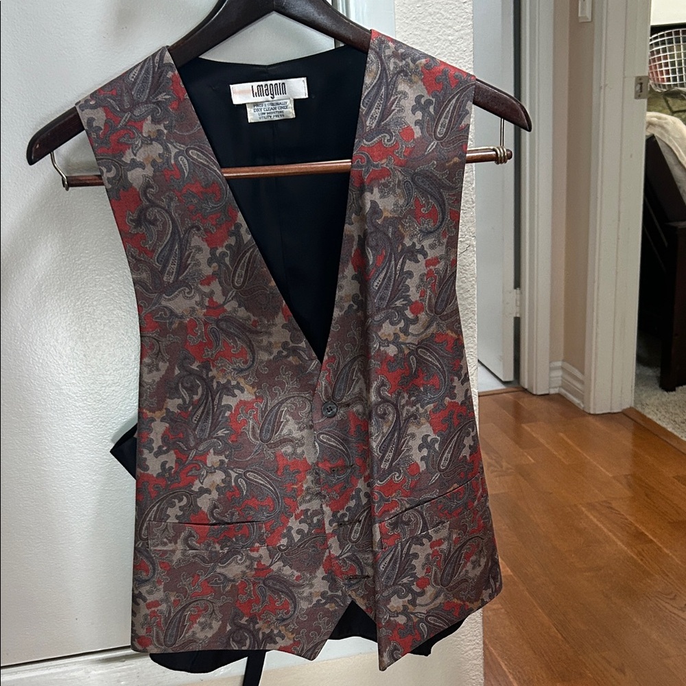 Vintage I Magnin Paisley Tailored Vest